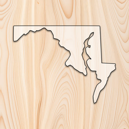 Maryland State Acrylic Craft Cutout