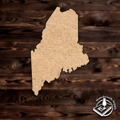 maine state mdf plywood craft cutout