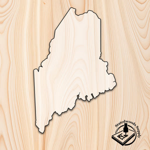 maine state acrylic craft cutout