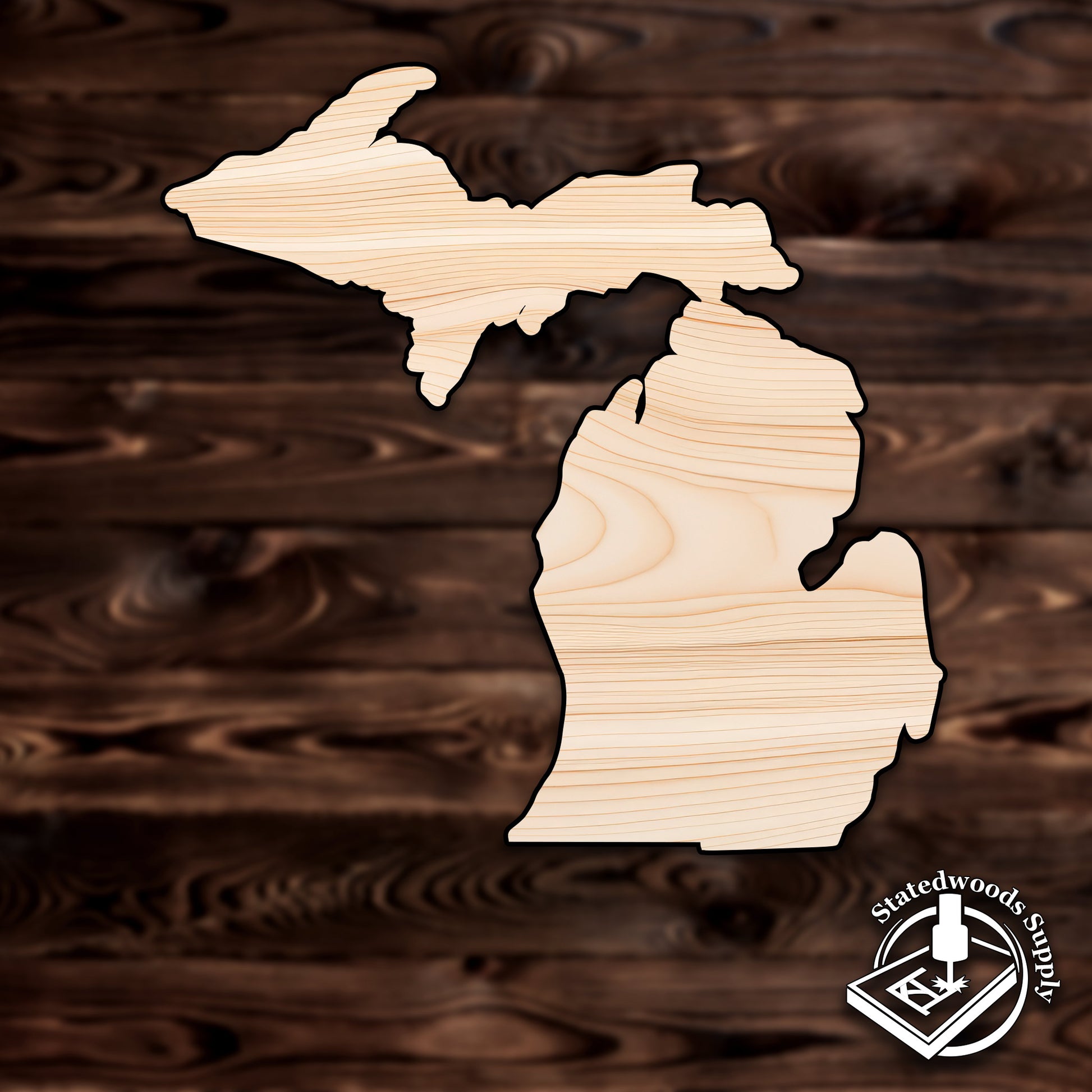 michigan state craft cutout wood