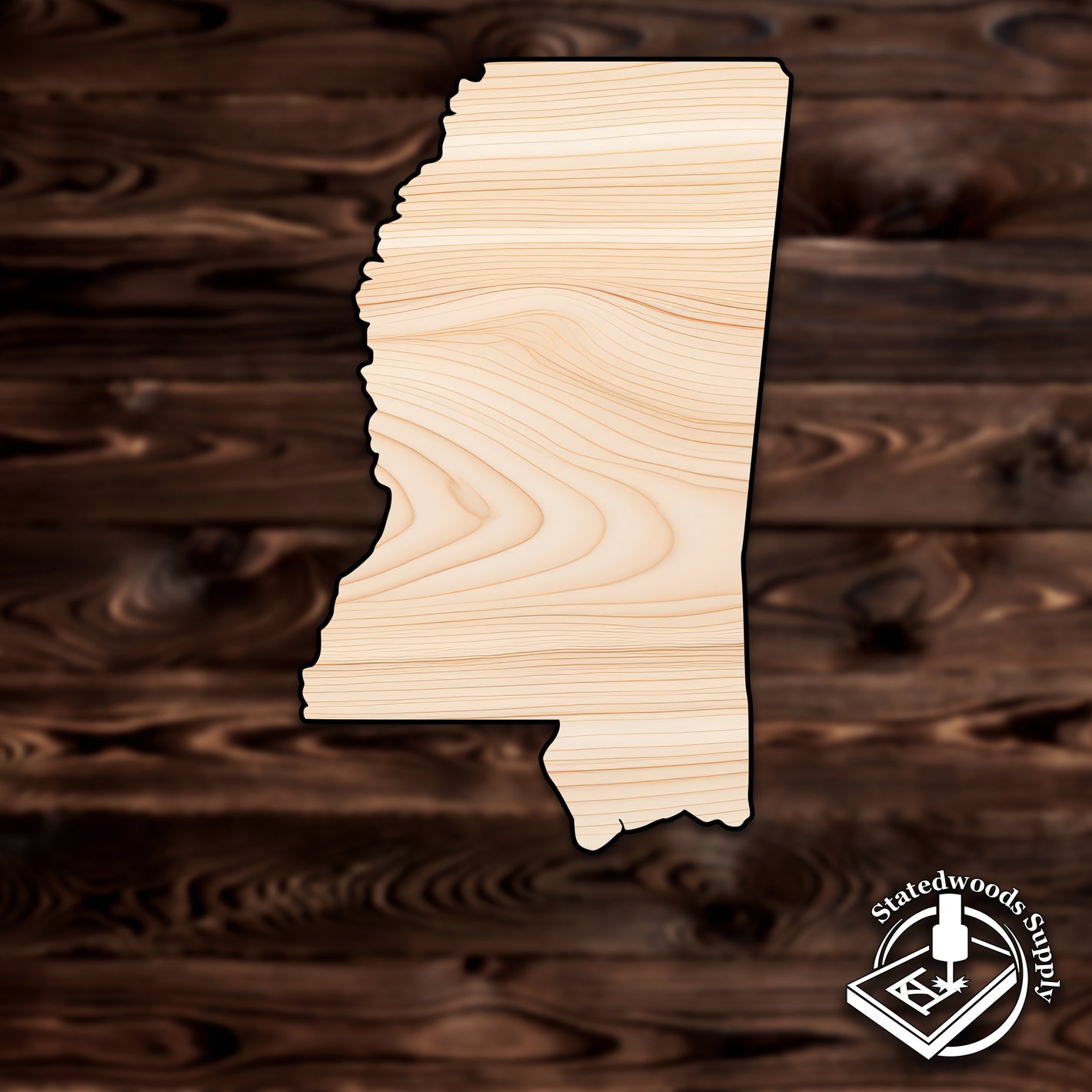 mississippi state craft cutout wood