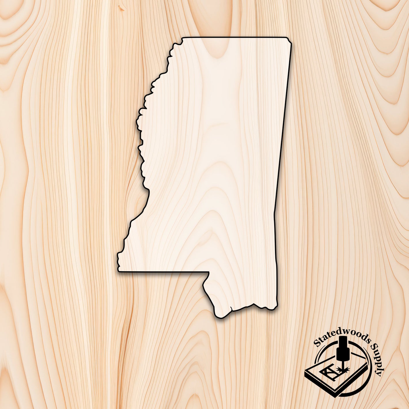 mississippi state acrylic craft cutout