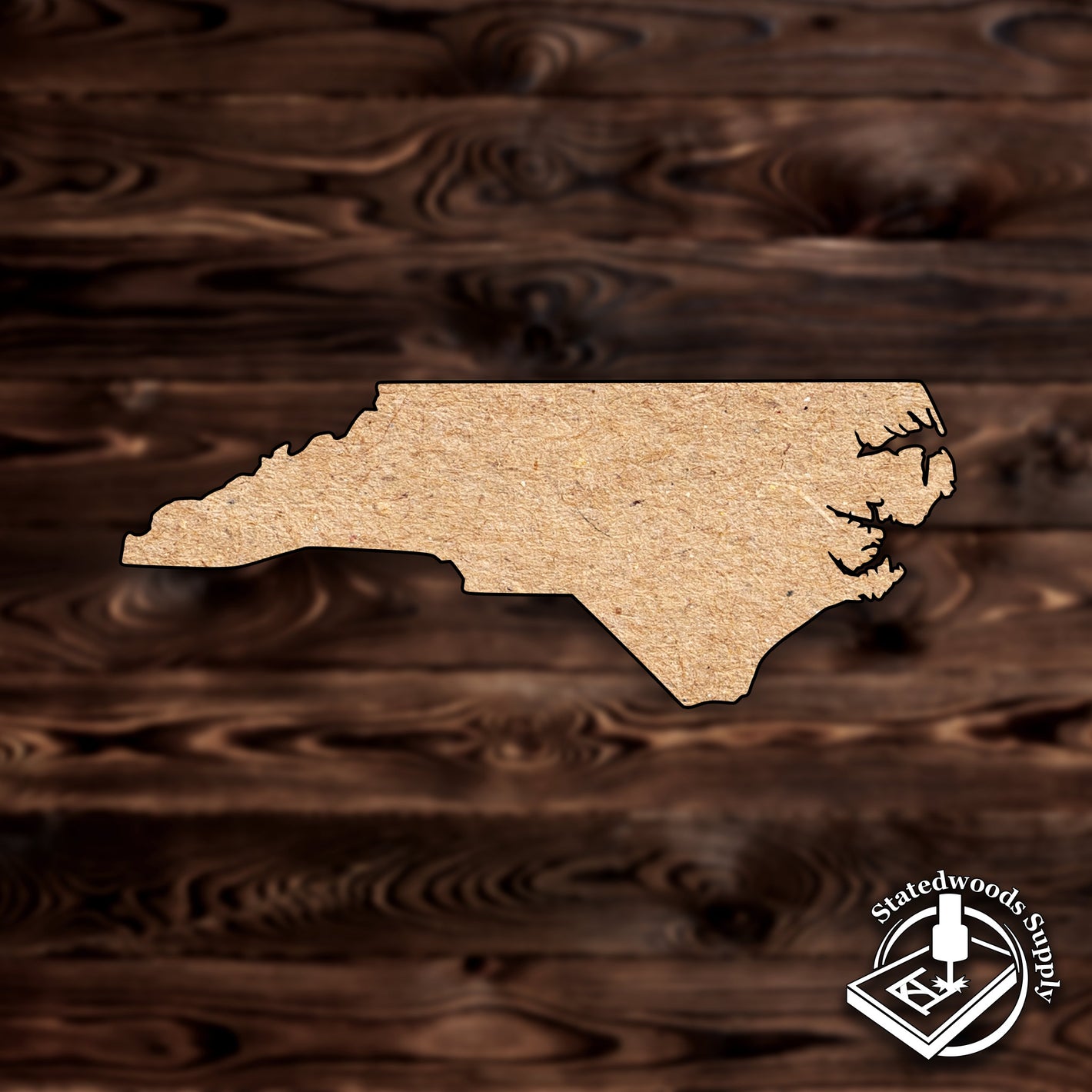 north carolina state MDF wood craft cutout