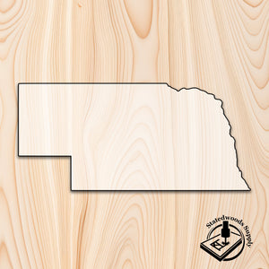 Nebraska State Acrylic Craft Cutout