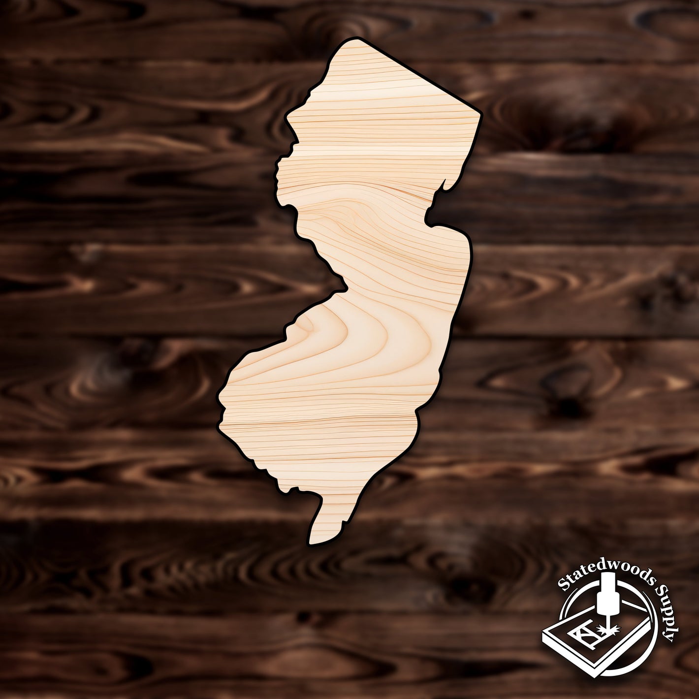 new jersey state craft cutout wood