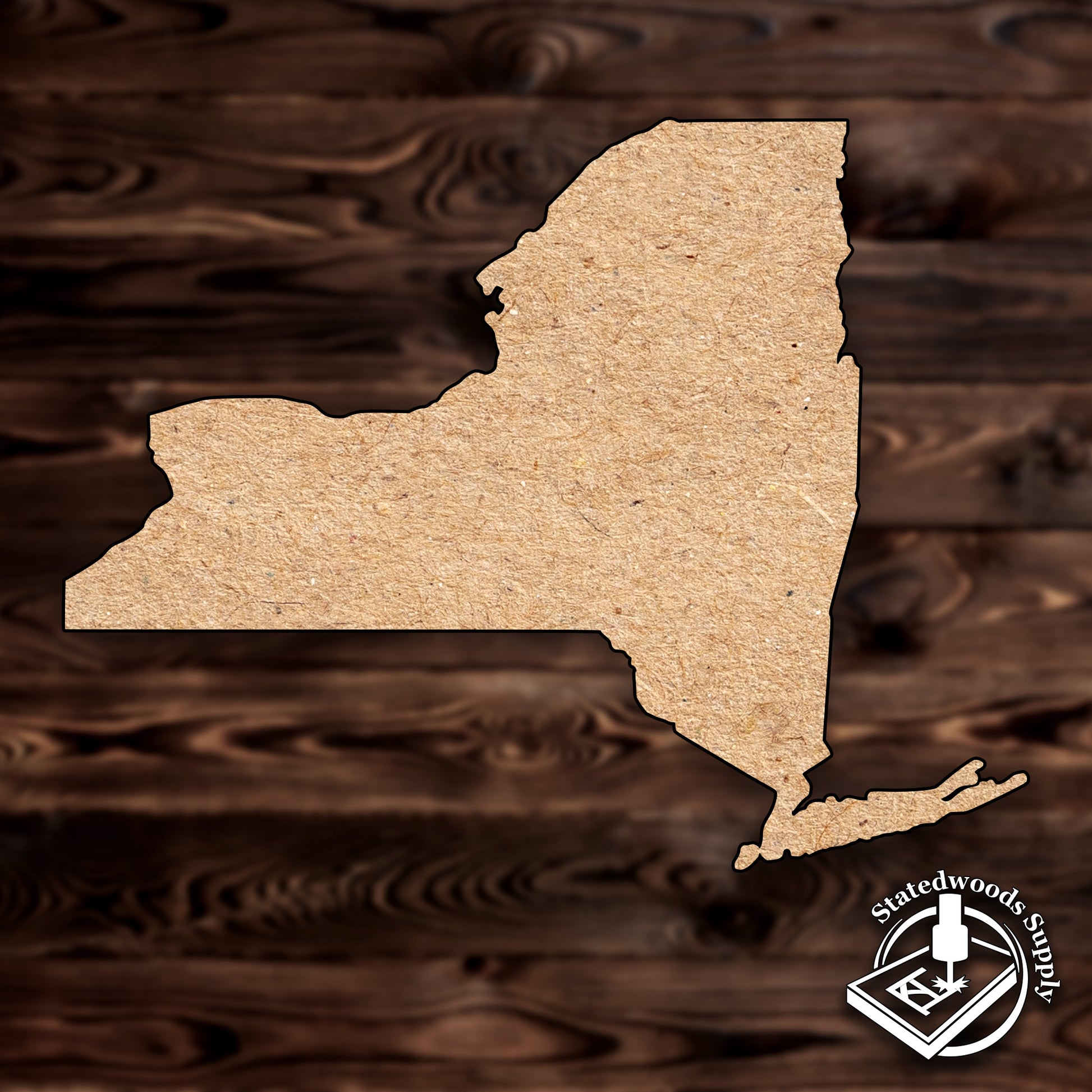 new york state MDF wood craft cutout