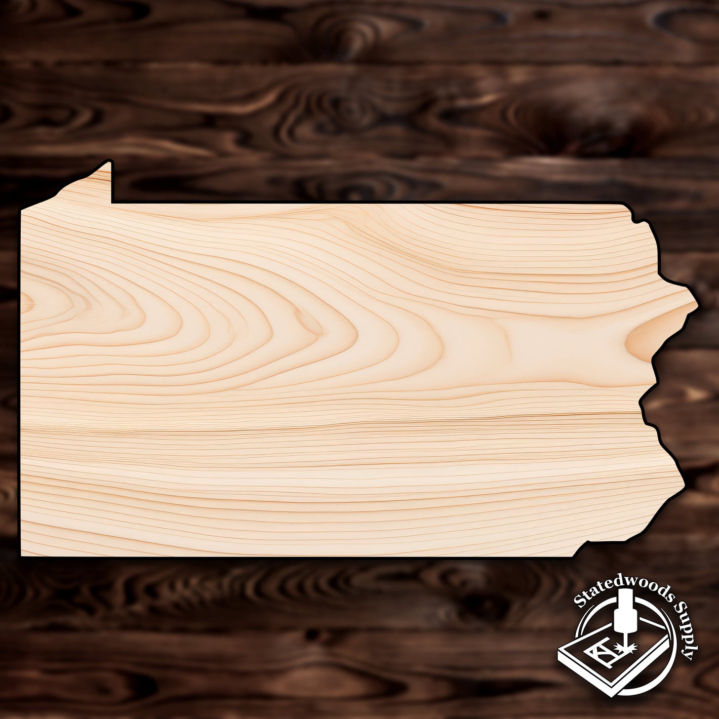 Pennsylvania state craft cutout wood