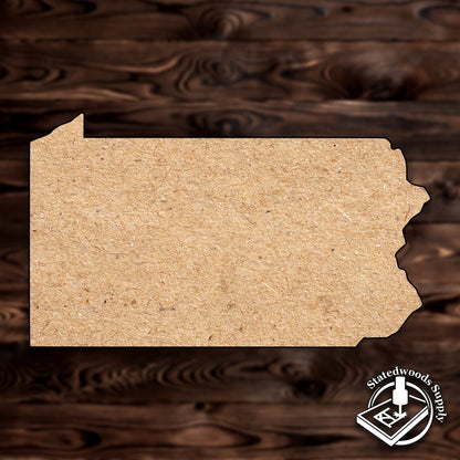 Pennsylvania state craft cutout MDF wood