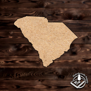 south carolina state MDF wood craft cutout