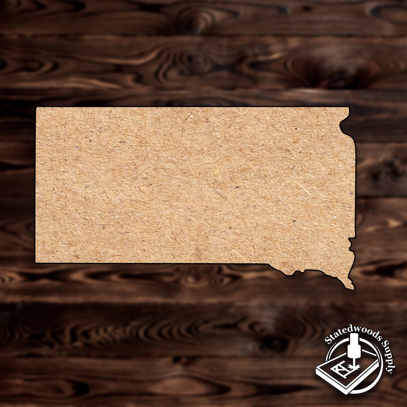 south dakota state MDF wood craft cutout