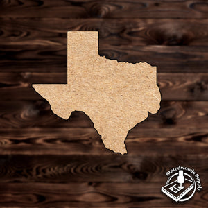 texas state MDF wood craft cutout