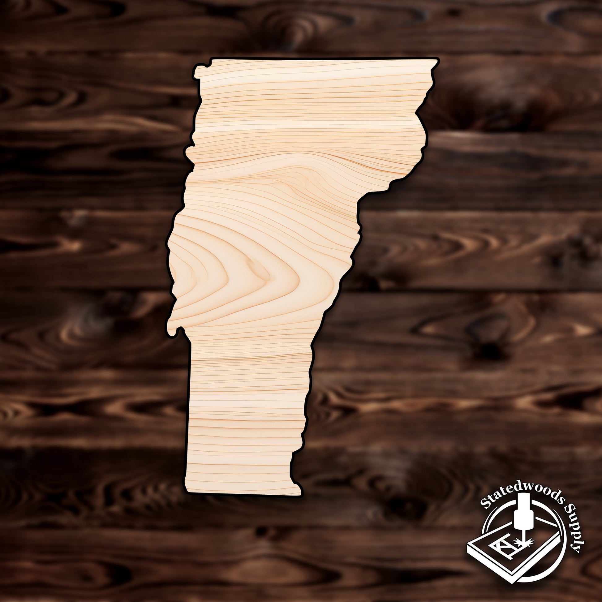 vermont state craft cutout wood