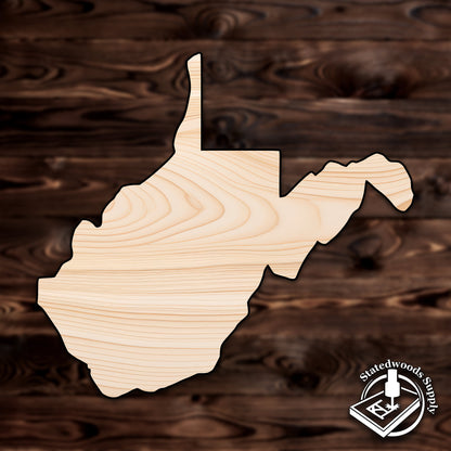 west virginia state craft cutout wood