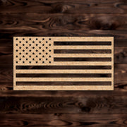 USA Flag 4th of July MDF Craft Cutout