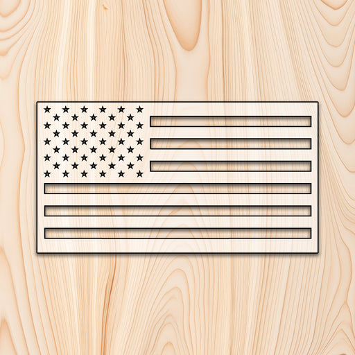 USA Flag 4th of July Acrylic Craft Cutout