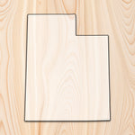 Utah State Acrylic Craft Cutout - Transparent laser-cut acrylic craft cutout designed as a router template, featuring precise shapes and durable construction for various crafting projects.
	