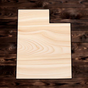 Utah State Plywood Craft Cutout , a Intricate laser-cut craft cutout made of high quality birch plywood, featuring detailed designs and clean edges, perfect for home decor or DIY projects.
