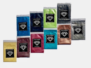 VARIETY PACK 16 (10 COLORS) powder pigment variety packs  Black Diamond Pigments®