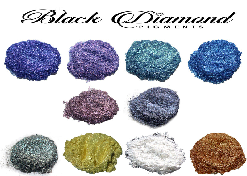 VARIETY PACK 10 (10 COLORS) powder pigment variety packs Black Diamond Pigments®