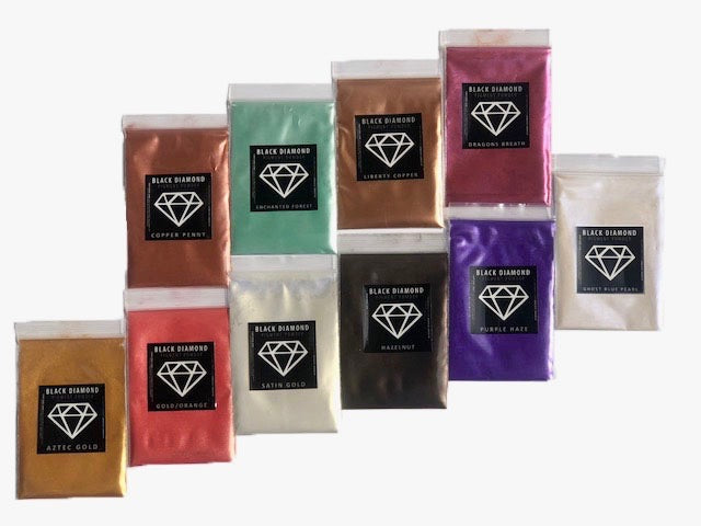 VARIETY PACK 18 (10 COLORS) powder pigment variety packs Black Diamond Pigments®