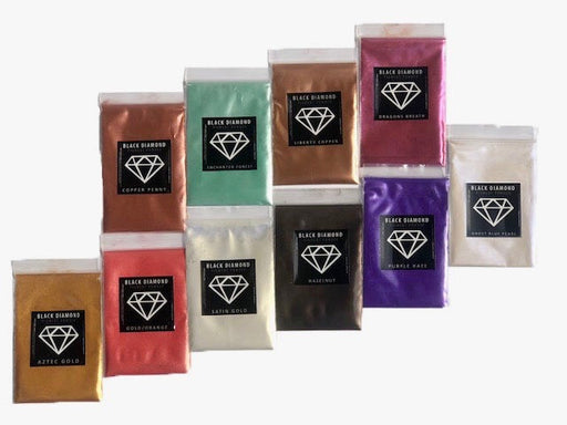 VARIETY PACK 18 (10 COLORS) powder pigment variety packs Black Diamond Pigments®