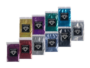 VARIETY PACK 21 (10 COLORS) Glitter variety pack by  Black Diamond Pigments®