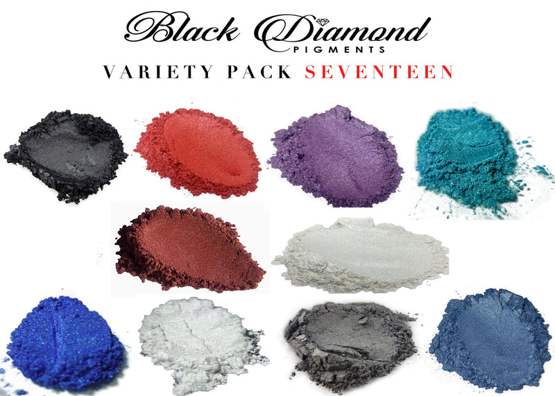 VARIETY PACK 17 (10 COLORS) powder pigment variety packs Black Diamond Pigments®