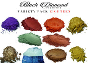 VARIETY PACK 18 (10 COLORS) powder pigment variety packs Black Diamond Pigments®