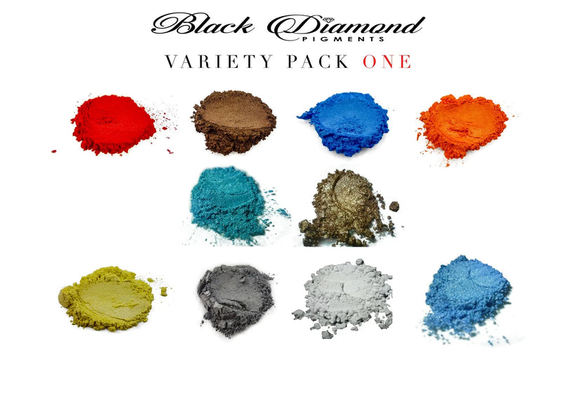 VARIETY PACK 1 (10 COLORS) powder pigment packs Black Diamond Pigments®
