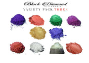 VARIETY PACK 3 (10 COLORS) powder pigment packs Black Diamond Pigments®
