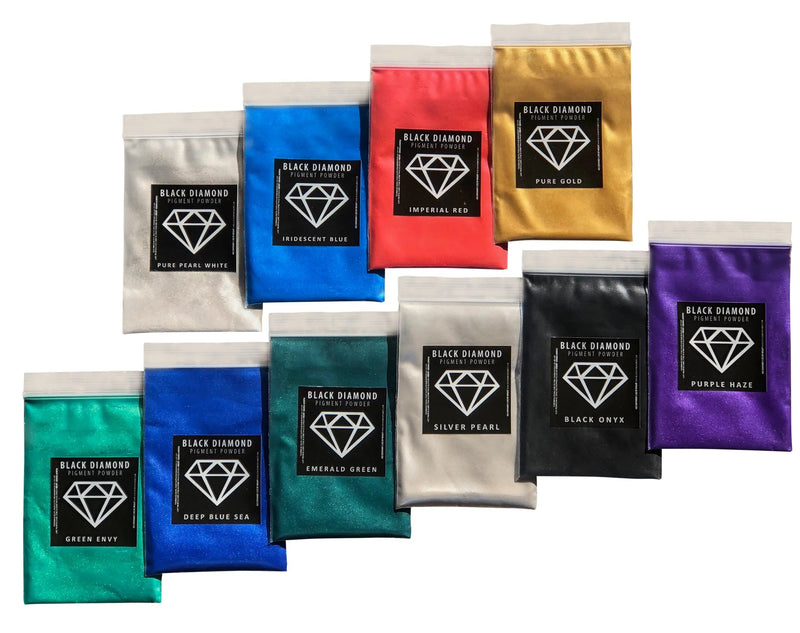 VARIETY PACK 4 (10 COLORS) powder pigment variety pack Black Diamond Pigments®