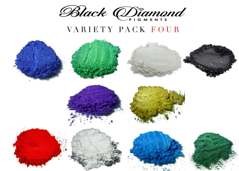 VARIETY PACK 4 (10 COLORS) powder pigment variety pack Black Diamond Pigments®