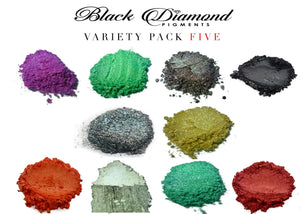 VARIETY PACK 5 (10 COLORS) powder pigment variety packs Black Diamond Pigments®