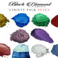 VARIETY PACK 7 (10 COLORS) powder pigment packs Black Diamond Pigments®