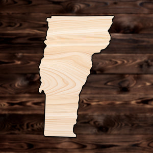 Vermont State Plywood Craft Cutout , a Intricate laser-cut craft cutout made of high quality birch plywood, featuring detailed designs and clean edges, perfect for home decor or DIY projects.
