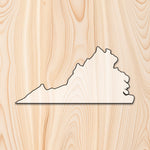 Virginia State  Acrylic Craft Cutout - Transparent laser-cut acrylic craft cutout designed as a router template, featuring precise shapes and durable construction for various crafting projects.
		
 