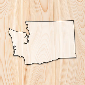 Washington State Acrylic Craft Cutout - Transparent laser-cut acrylic craft cutout designed as a router template, featuring precise shapes and durable construction for various crafting projects.
		
 