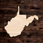 West Virginia State Plywood Craft Cutout , a Intricate laser-cut craft cutout made of high quality birch plywood, featuring detailed designs and clean edges, perfect for home decor or DIY projects.
