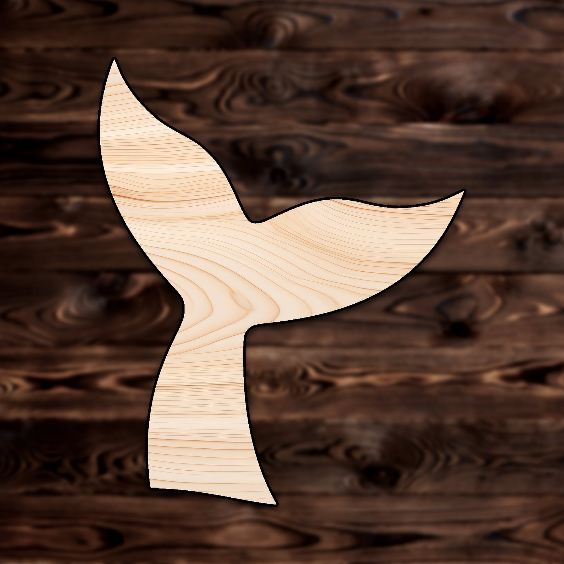 Whale Plywood Craft Cutout , a Intricate laser-cut craft cutout made of high quality birch plywood, featuring detailed designs and clean edges, perfect for home decor or DIY projects.
