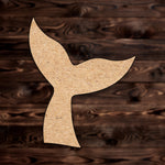 Whale Tail MDF Craft Cutout , a Intricate laser-cut craft cutout made of MDF, featuring detailed designs and clean edges, perfect for home decor or DIY projects.

