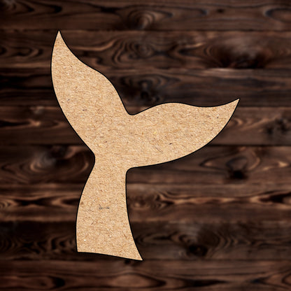 Whale Tail MDF Craft Cutout , a Intricate laser-cut craft cutout made of MDF, featuring detailed designs and clean edges, perfect for home decor or DIY projects.

