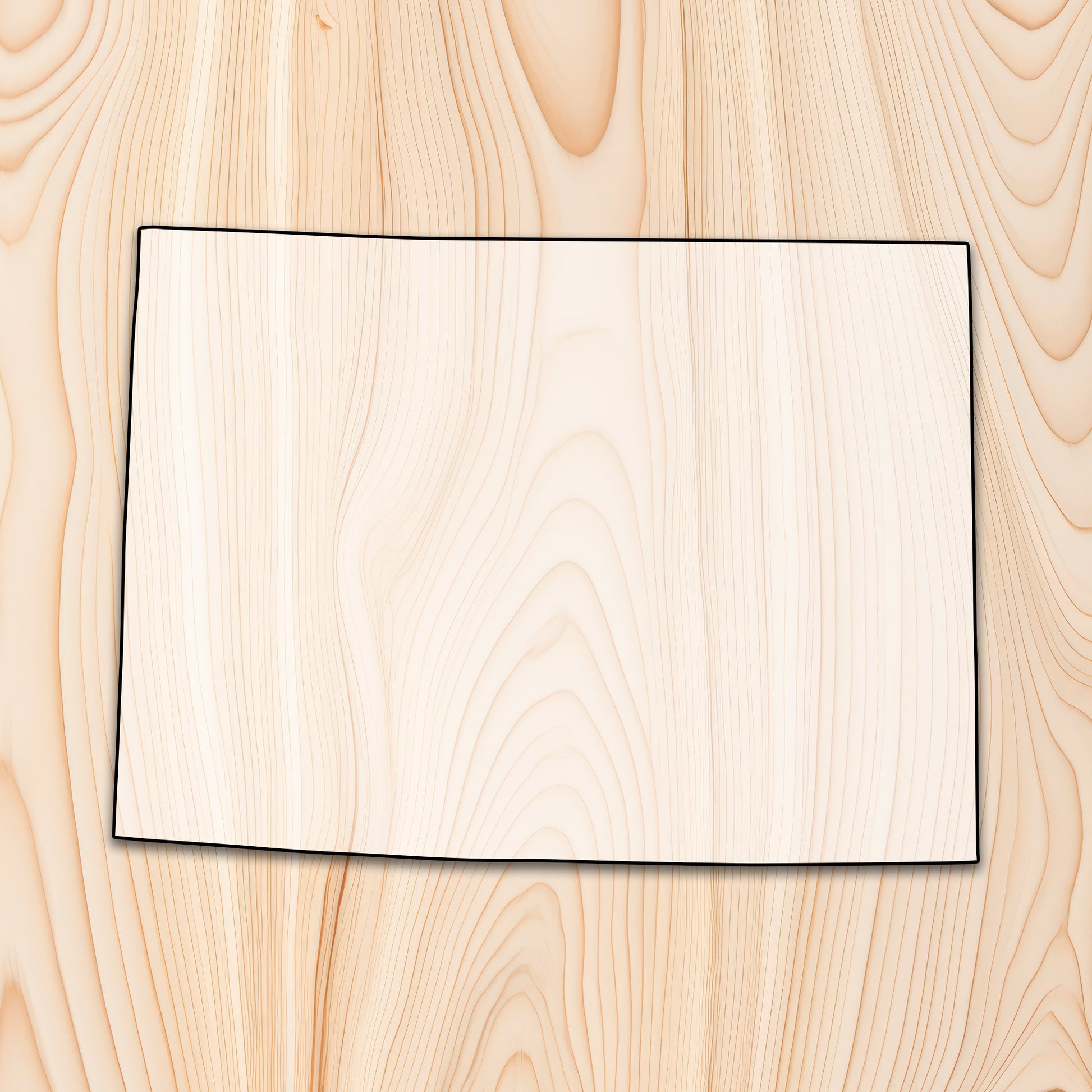 Wymoing State Acrylic Craft Cutout - Transparent laser-cut acrylic craft cutout designed as a router template, featuring precise shapes and durable construction for various crafting projects.
		
  