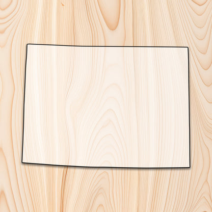 Wymoing State Acrylic Craft Cutout - Transparent laser-cut acrylic craft cutout designed as a router template, featuring precise shapes and durable construction for various crafting projects.
		
  