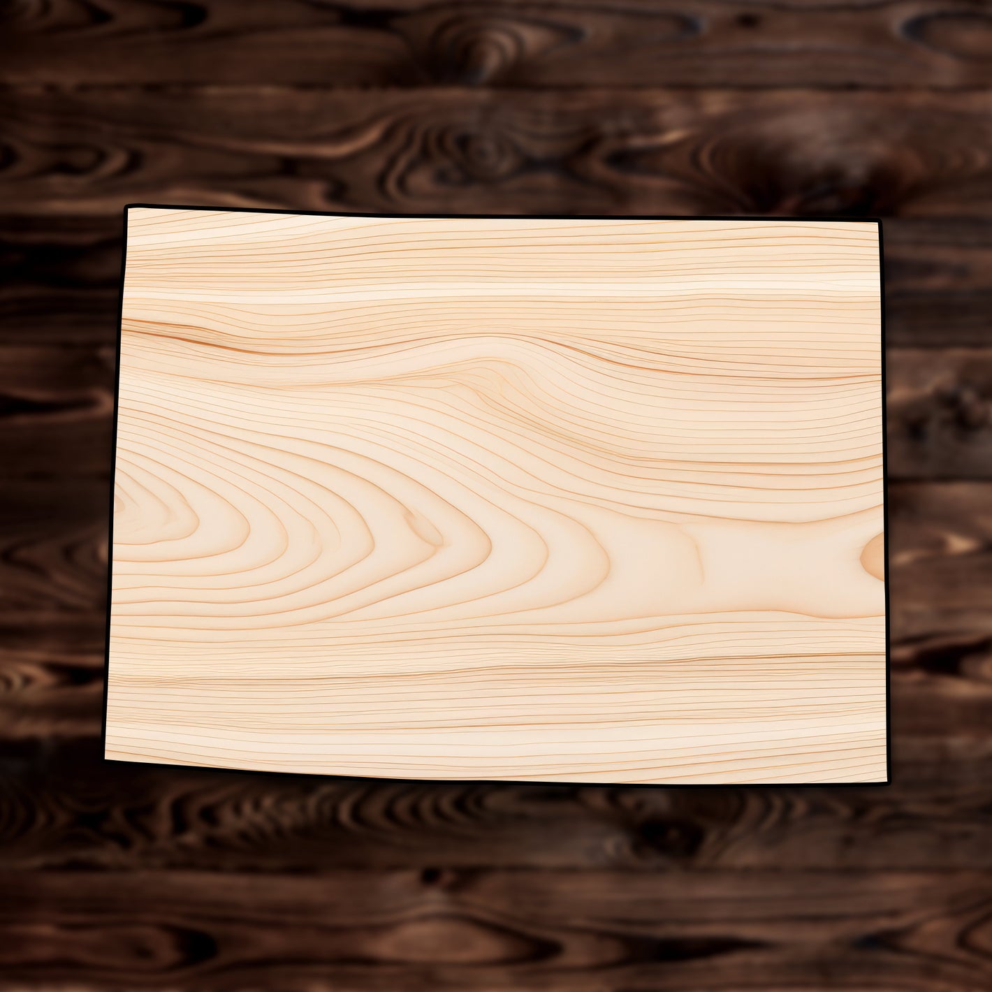 Wyoming State Plywood Craft Cutout , a Intricate laser-cut craft cutout made of high quality birch plywood, featuring detailed designs and clean edges, perfect for home decor or DIY projects.
