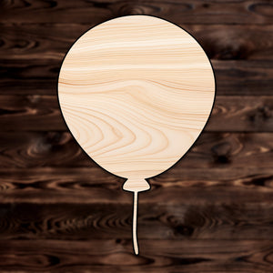 Round Balloon with String Plywood Craft Shape