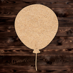 Round Balloon with String MDF Craft Cutout