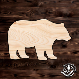 bear wild animal plywood craft cutout