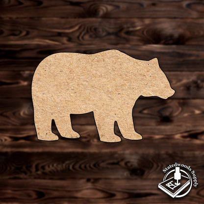 bear animal wood plywood mdf cutout craft