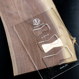 Bowtie Inlay Acrylic Router Templates