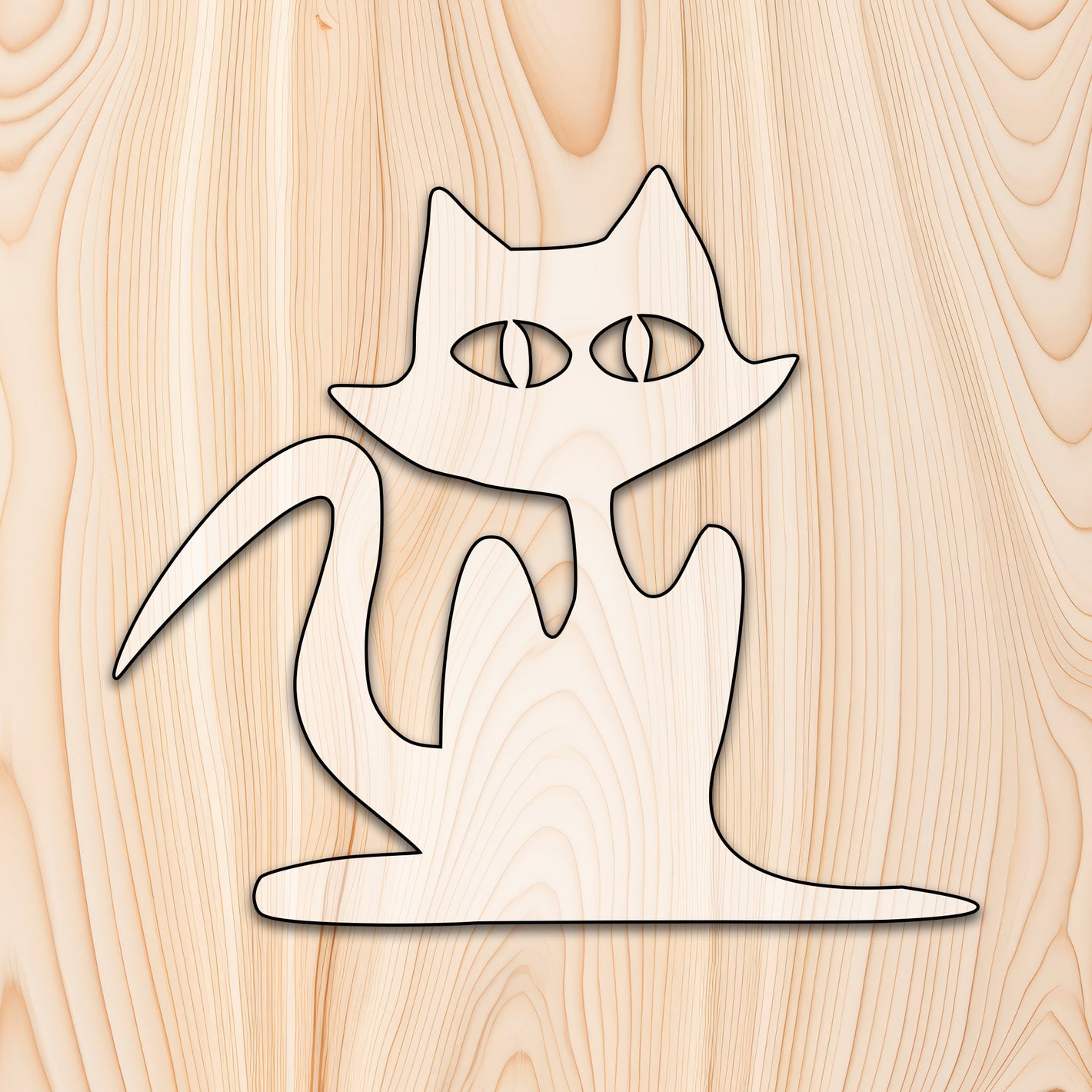 Halloween Cat Acrylic Craft Cutout